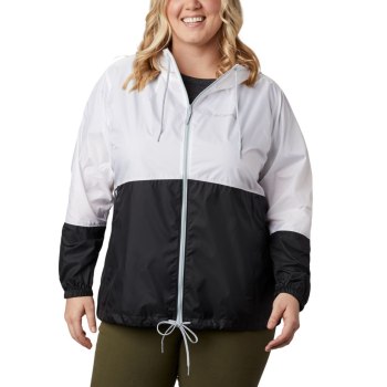 Dámské Bundy Columbia Flash Forward Windbreaker Plus Size Bílé Černé CTSLMY043